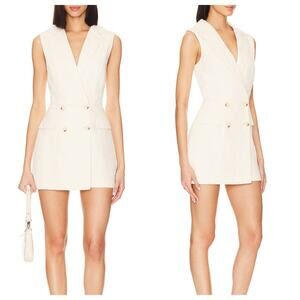 Steve Madden Paris Romper Ivory New